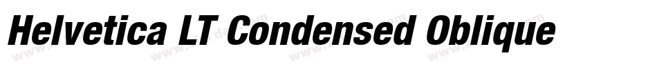 Helvetica LT Condensed Oblique字体转换